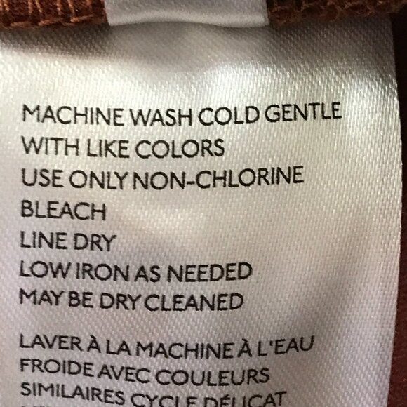 Anthropologie Slim Straight Velvet Pants Women 26P Brown Ankle Zip Hippie Preppy - Picture 7 of 9